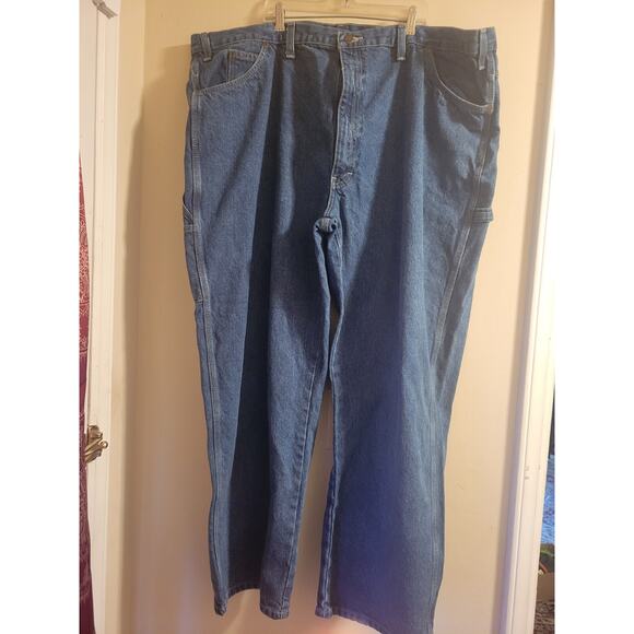 Dickies Jeans Big Mens 46x30 Blue Denim Pants Carpenter Outdoors Workwear Casual - Picture 1 of 6